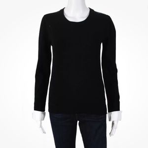 BB Dakota Womens Faux Cuff Sleeved Crewneck Sweater Black XS new w tags